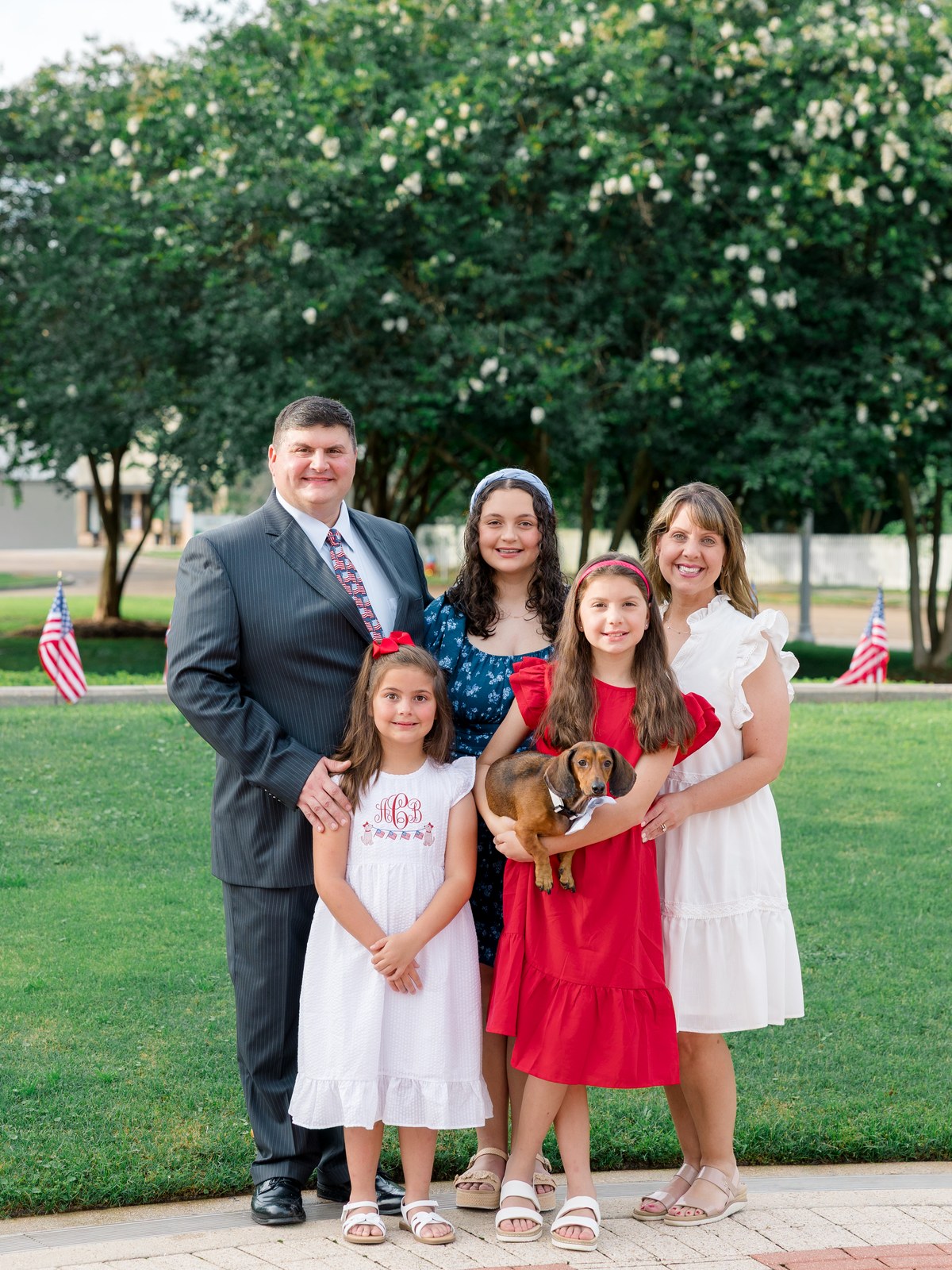 Jason Cuccia with his wife Beth and their three daughters
